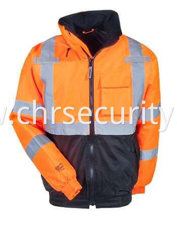 Men's High-Visibility Orange Waterproof Insulated Jacket (2)